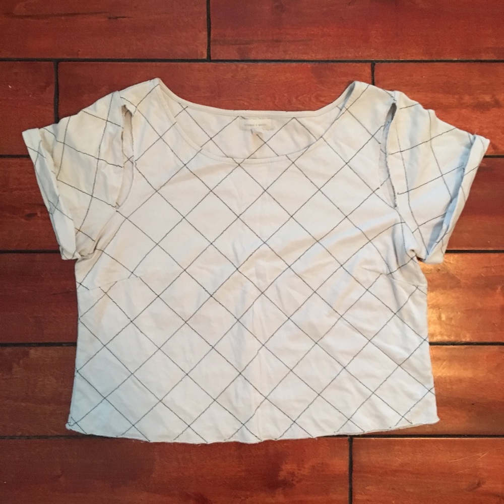 Urban Outfitters Slit Quilted Short Sleeve